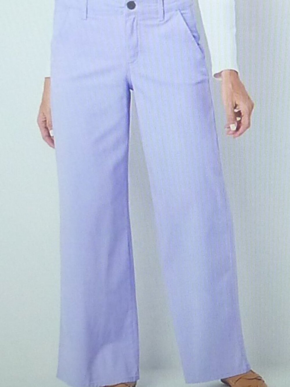 Chino Pant size 10P Wide Leg Mid Rise Tummy Control